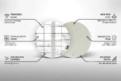 Coaster de lumânări rotundă Scânduri vechi și frunze