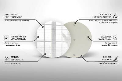 Coaster de lumânări rotundă Scânduri moderne din lemn deschis