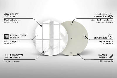 Coaster de lumânări rotundă Marmură modernă