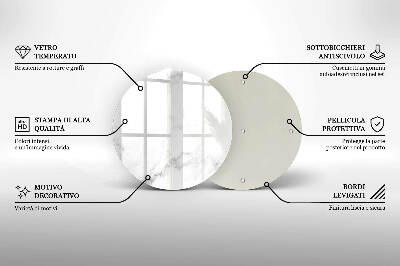 Coaster de lumânări rotundă Marmură modernă