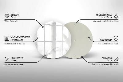Coaster de lumânări rotundă Marmură modernă
