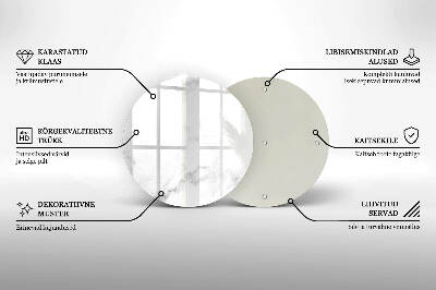 Coaster de lumânări rotundă Marmură modernă