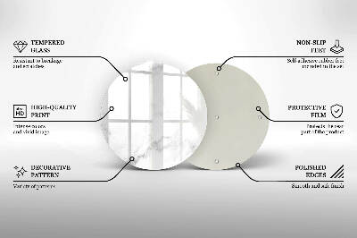 Coaster de lumânări rotundă Marmură modernă