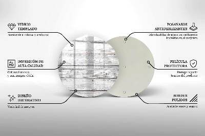 Coaster de lumânări mormânte rotundă Scânduri ușoare din lemn