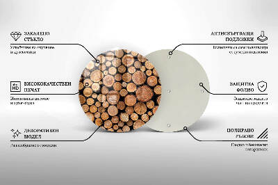 Coaster de lumânări rotundă Trunchiuri de copac