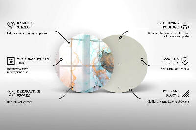 Coaster de lumânări rotundă Marmură abstractă
