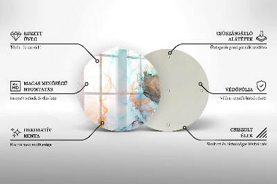 Coaster de lumânări rotundă Marmură abstractă