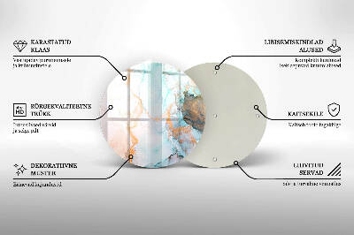 Coaster de lumânări rotundă Marmură abstractă