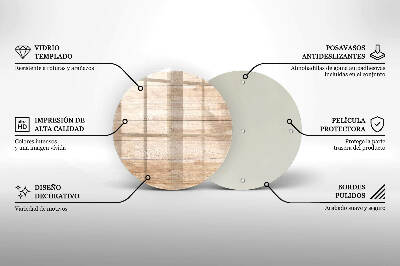 Coaster de lumânări mormânte rotundă Scânduri din lemn