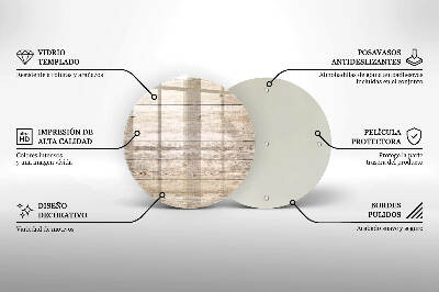 Coaster de lumânări mormânte rotundă Scânduri de lemn