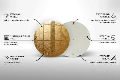 Coaster de lumânări mormânte rotundă Fundal textură aur