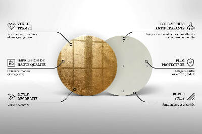 Coaster de lumânări mormânte rotundă Fundal textură aur