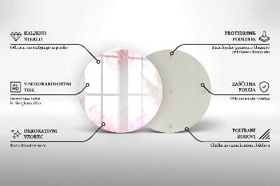 Coaster de lumânări rotundă Fundal trandafiri delicați