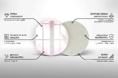 Coaster de lumânări rotundă Fundal trandafiri delicați