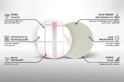 Coaster de lumânări rotundă Fundal trandafiri delicați