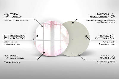 Coaster de lumânări rotundă Fundal trandafiri delicați