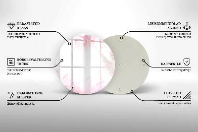 Coaster de lumânări rotundă Fundal trandafiri delicați