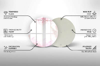Coaster de lumânări rotundă Fundal trandafiri delicați