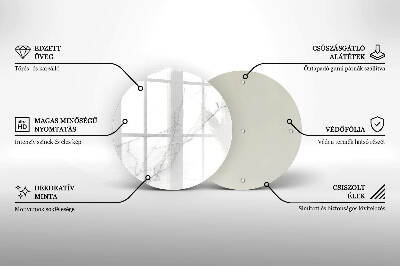 Coaster de lumânări rotundă Fundal piatră de marmură