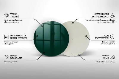 Coaster de lumânări mormânte rotundă Culoare verde