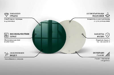 Coaster de lumânări mormânte rotundă Culoare verde