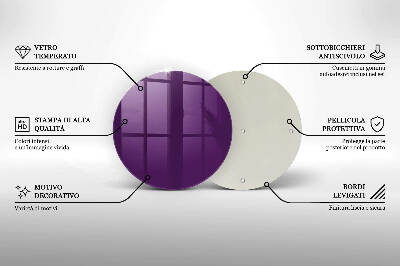 Coaster de lumânări mormânte rotundă Culoare violet