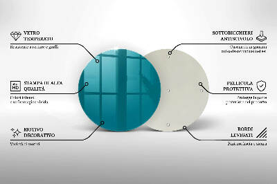 Coaster de lumânări mormânte rotundă Culoare turcoaz