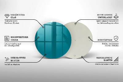 Coaster de lumânări mormânte rotundă Culoare turcoaz