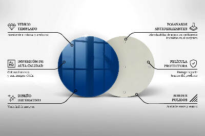 Coaster de lumânări rotundă Culoare albastru