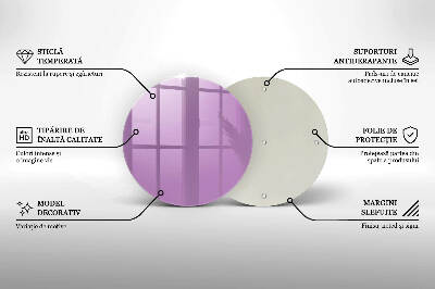 Coaster de lumânări rotundă Culoare violet