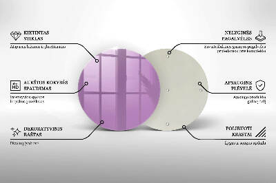 Coaster de lumânări rotundă Culoare violet