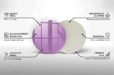 Coaster de lumânări rotundă Culoare violet