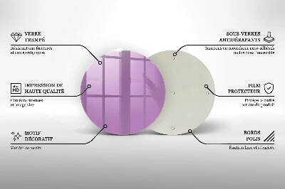 Coaster de lumânări rotundă Culoare violet