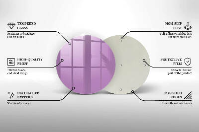 Coaster de lumânări rotundă Culoare violet