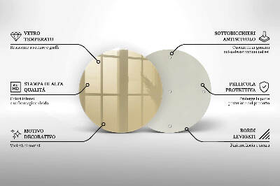 Coaster de lumânări mormânte rotundă Culoare bej