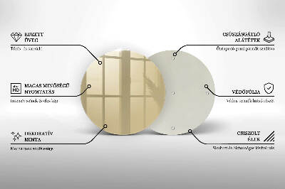 Coaster de lumânări mormânte rotundă Culoare bej