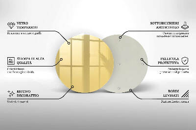 Coaster de lumânări rotundă Culoare galben