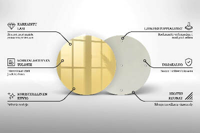 Coaster de lumânări rotundă Culoare galben