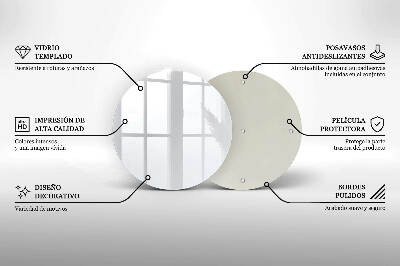 Coaster de lumânări mormânte rotundă Culoare alb