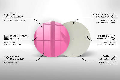 Coaster de lumânări mormânte rotundă Culoare roz