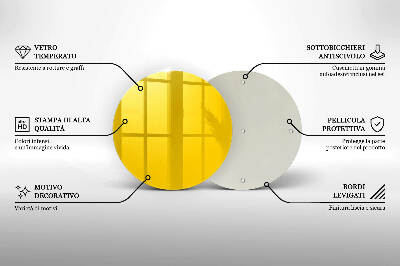 Coaster de lumânări rotundă Culoare galben