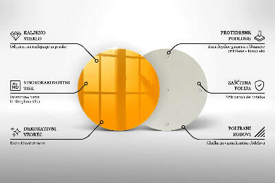 Coaster de lumânări mormânte rotundă Culoare galben închis