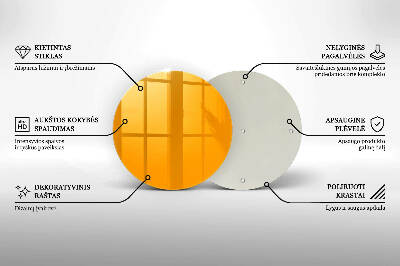 Coaster de lumânări mormânte rotundă Culoare galben închis