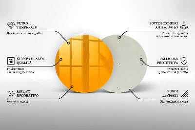 Coaster de lumânări mormânte rotundă Culoare galben închis