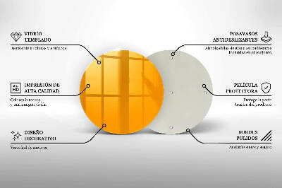 Coaster de lumânări mormânte rotundă Culoare galben închis