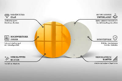 Coaster de lumânări mormânte rotundă Culoare galben închis