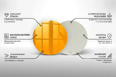 Coaster de lumânări mormânte rotundă Culoare galben închis