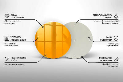 Coaster de lumânări mormânte rotundă Culoare galben închis