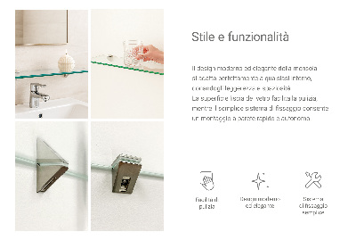 Raft pentru baie transparent