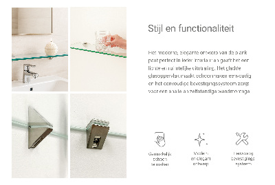 Raft pentru baie transparent